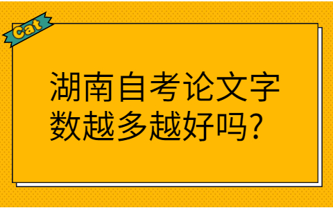 湖南自考论文