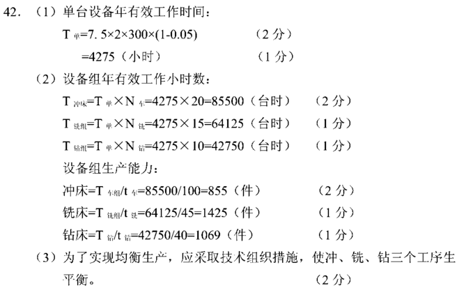 2018年4月自考生产与作业管理真题答案